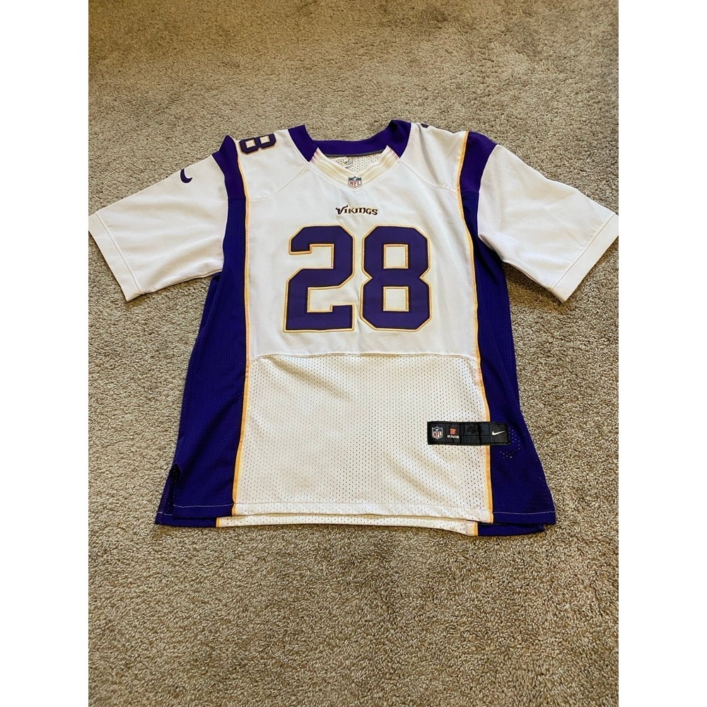 NFL Vikings Jersey 44 Peterson 28 Sewn Embroidered Football s58